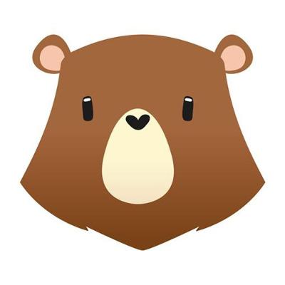 Placa de Parede Decorativa Urso Tpc em MDF 35X25CM com 1 Shape para Decoração
