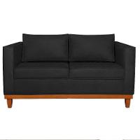 Sofá 2 E 3 Lugares Europa 180 Cm Estilo Conforto E Elegância Suede - Amarena Móveis Preto
