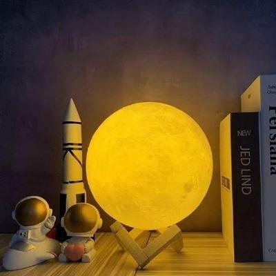 Luminária Luminaria Elegante Decoração 3d Saturno Tipo:1 Lua Impressão 3d Amarelo OEM