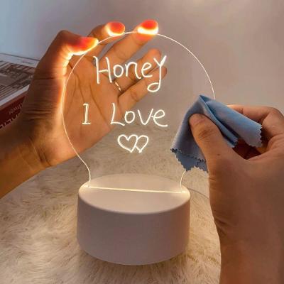 Luminária LED Modelo:g com Quadro de Notas Acrílico Transparente para Recados e Decoração OEM