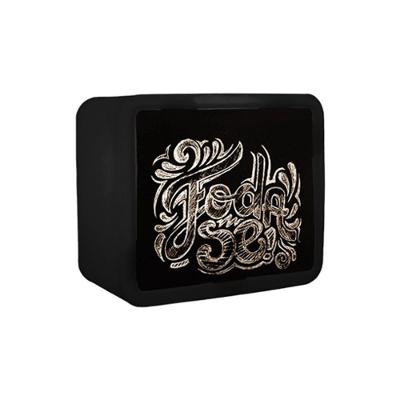 Luminária Box Foda-se Tpc Bivolt 110V-220V com Cabo de Força com Interruptor para Decoração Branca