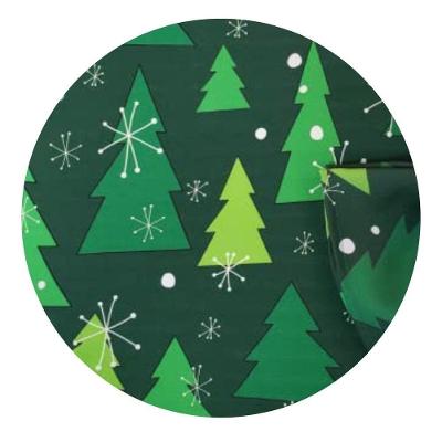 Kit 4 Capas para Sousplat Árvore de Natal Verde 35cmx35cm Poliéster Maison Charlo