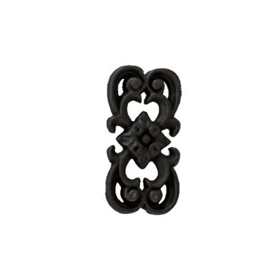 Florão Ornamento N01 17x8cm para Grade em Ferro Fundido Preto Fundição São Cristóvão