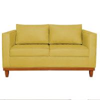 Sofá 2 E 3 Lugares Europa 180 Cm Estilo Conforto E Elegância Suede - Amarena Móveis Amarelo