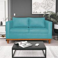Sofá 2 E 3 Lugares Europa 180 Cm Estilo Conforto E Elegância Suede - Amarena Móveis Azul Turquesa - 1