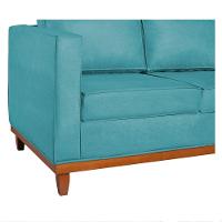 Sofá 2 E 3 Lugares Europa 180 Cm Estilo Conforto E Elegância Suede - Amarena Móveis Azul Turquesa - 3