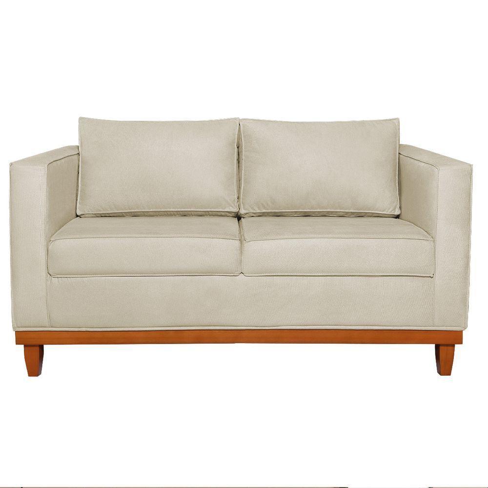 Sofá 2 E 3 Lugares Europa 180 Cm Estilo Conforto E Elegância Suede - Amarena Móveis Bege - 6