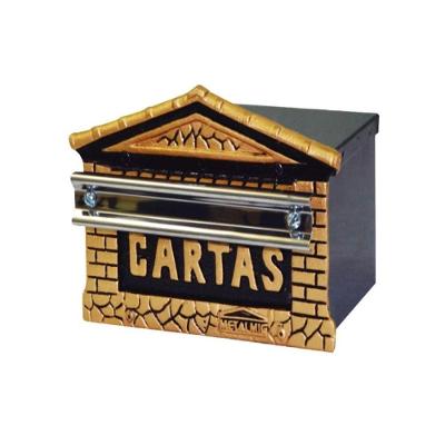 Caixa de Correio Francesa para Grade 15x21x12cm Dourado Metalmig