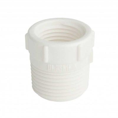 Bucha de Redução Curta Pvc Roscável 3-4 X 1-2 para Sistema de Água Fria Branco Amanco