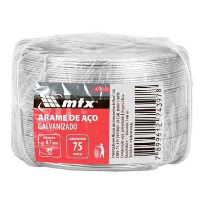 Arame Galvanizado 0,7mm 75m 0,210g para Fixação e Pequenos Reparos Vermelho MTX