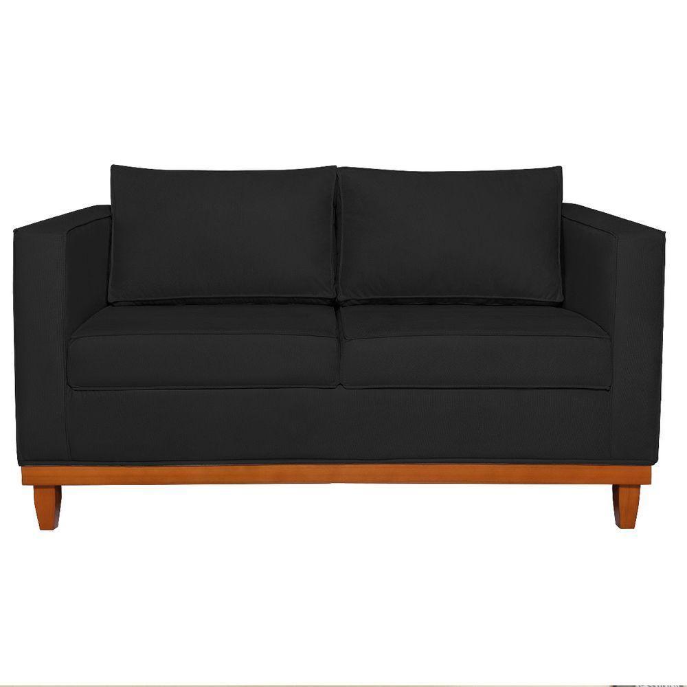 Sofá 2 E 3 Lugares Europa 180 Cm Estilo Conforto E Elegância Corano - Amarena Móveis Preto - 4