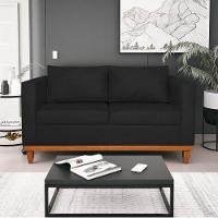 Sofá 2 E 3 Lugares Europa 180 Cm Estilo Conforto E Elegância Corano - Amarena Móveis Preto - 1