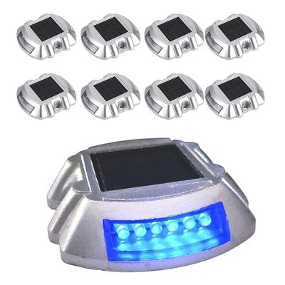 Kit 8 Tachas Solares SU-RUA3 LED IP68 Sinalização Viária Cinza AB Mídia