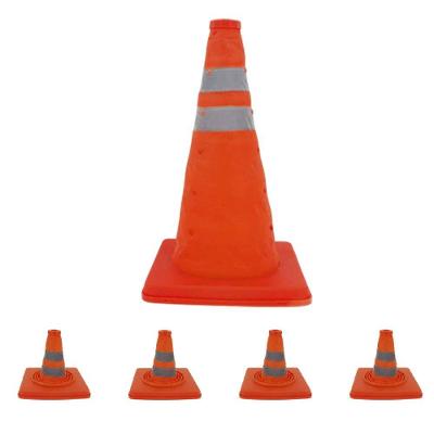 Kit 4 Cones Retráteis SU-CONE2-1 Refletivos 40cm Sinalizador Laranja AB Mídia