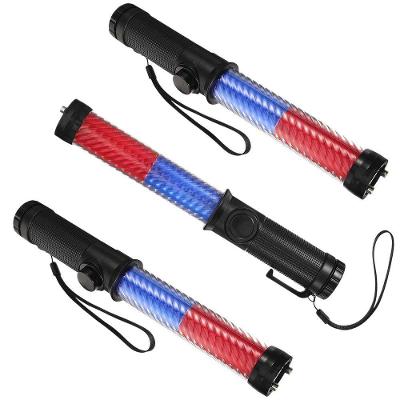 Kit 3 Bastões Sinalizadores SU-BAST7 com Apito Base Magnética Vermelho AB Mídia