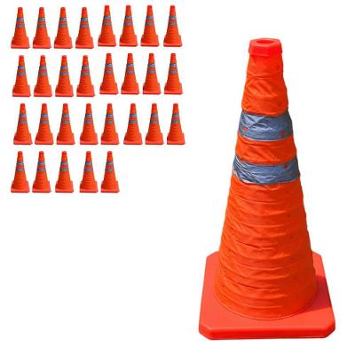 Kit 29 Cones Retráteis SU-CONE2-1 Refletivos 40cm Laranja AB Mídia