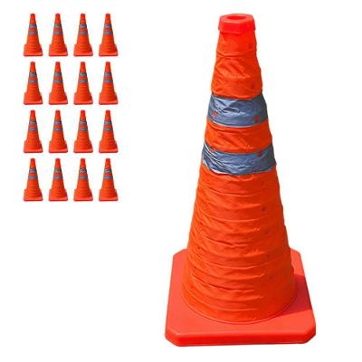 Kit 16 Cones Retrátil Refletivo SU-CONE1-1 70cm Laranja AB Mídia