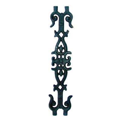 Grade de Ferro Fundido Flor de Liz Mini Varanda Sacada 58x13cm Preto Fundição Unicláudio