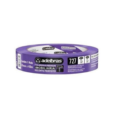 Fita Adesiva para Pintura Imobiliária Premium 24mmx40m Roxo Adelbras