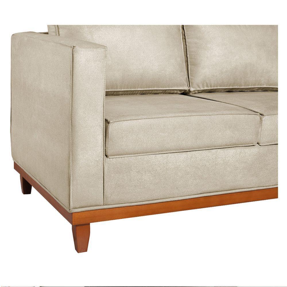 Sofá 2 E 3 Lugares Europa 180 Cm Estilo Conforto E Elegância Corano - Amarena Móveis Bege - 9