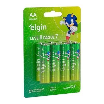 Pilha Alcalina Aa Elgin Pague 7 Leve 8