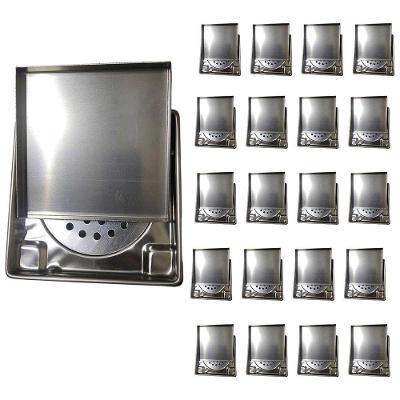Kit 20 Ralos Ocultos BSL3001D 15x15 Inox Anti Odor Prata AB Mídia