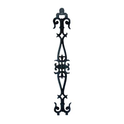 Grade de Ferro Fundido Ângulo para Varanda Sacada e Escadas 90x16cm Preto