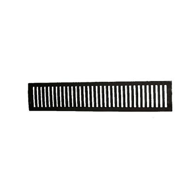 Ralo Grelha de Ferro Fundido Baulada para Esgoto 30x100cm Preto Fundição São Cristóvão