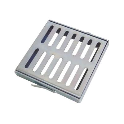 Ralo Grelha com Caixilho Aço Galvanizado 2mm 15x15cm para Banheiro e Área Externa Prata Metasal