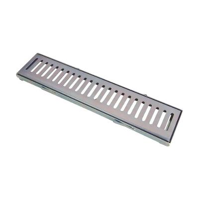 Ralo Grelha com Caixilho Aço Galvanizado 10x50cm para Pisos Prata Metasal