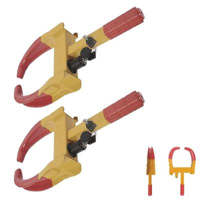 Kit 2 Travas de Pneu BSL3898 Bloqueador de Roda Antifurto Carro e Moto AB Mídia