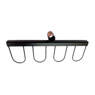 Rastelo para Jardim Reforçado para Folha 4 Dentes 39x11cm Preto Ouro Minas