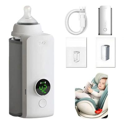 Aquecedor de Mamadeira Portátil Recarregável Usb com Display Digital Branco Kz Utilidades