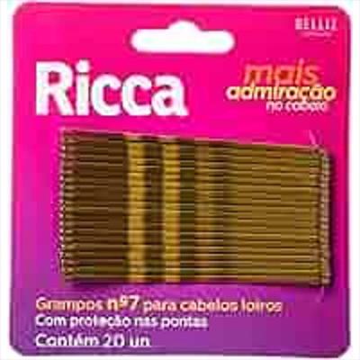Grampo para Cabelo Loiro com 20 un em Aço para Penteados Discretos Dourado Ricca