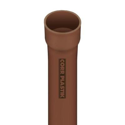 Tubo Soldável 40mm para Instalações Hidráulicas Alta Resistência Marrom Corr Plastik