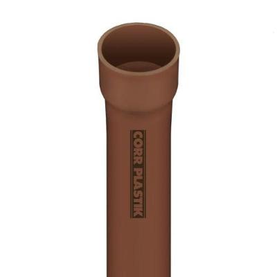Tubo Soldável 50mm Marrom para Sistemas Hidráulicos em Pvc Corr Plastik