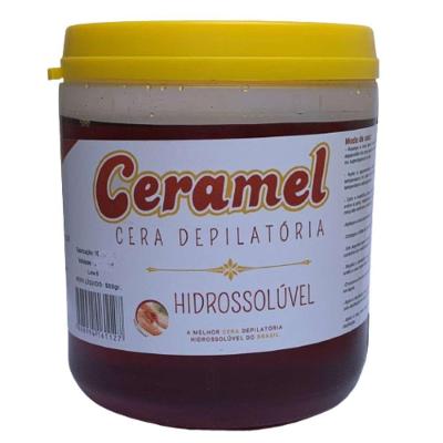 Cera Depilatória Quente Hidrossolúvel Natural Ceramel 500G 100% à Base de Mel com Diminuição