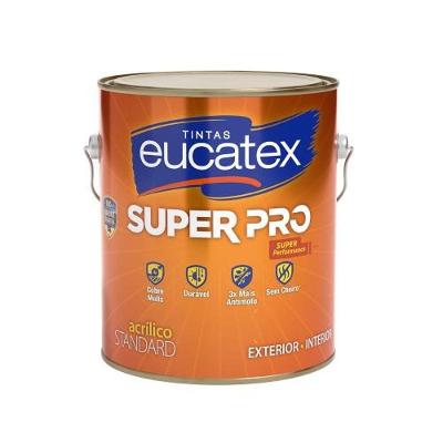 Tinta Acrílica Super Pro Fosco para Paredes Internas Branco Galão 3,6L Eucatex