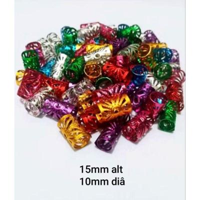 Anéis para Tranças Nagô Afro Box Braids Jumbo Dreads 100 Und em Alumínio Ajustável para Penteados