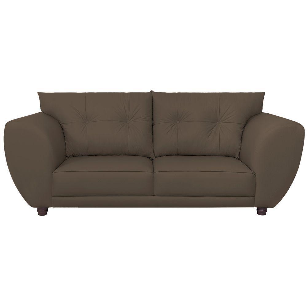 Sofá 2 Lugares Tulipa Suede - Amarena Móveis Marrom - 4