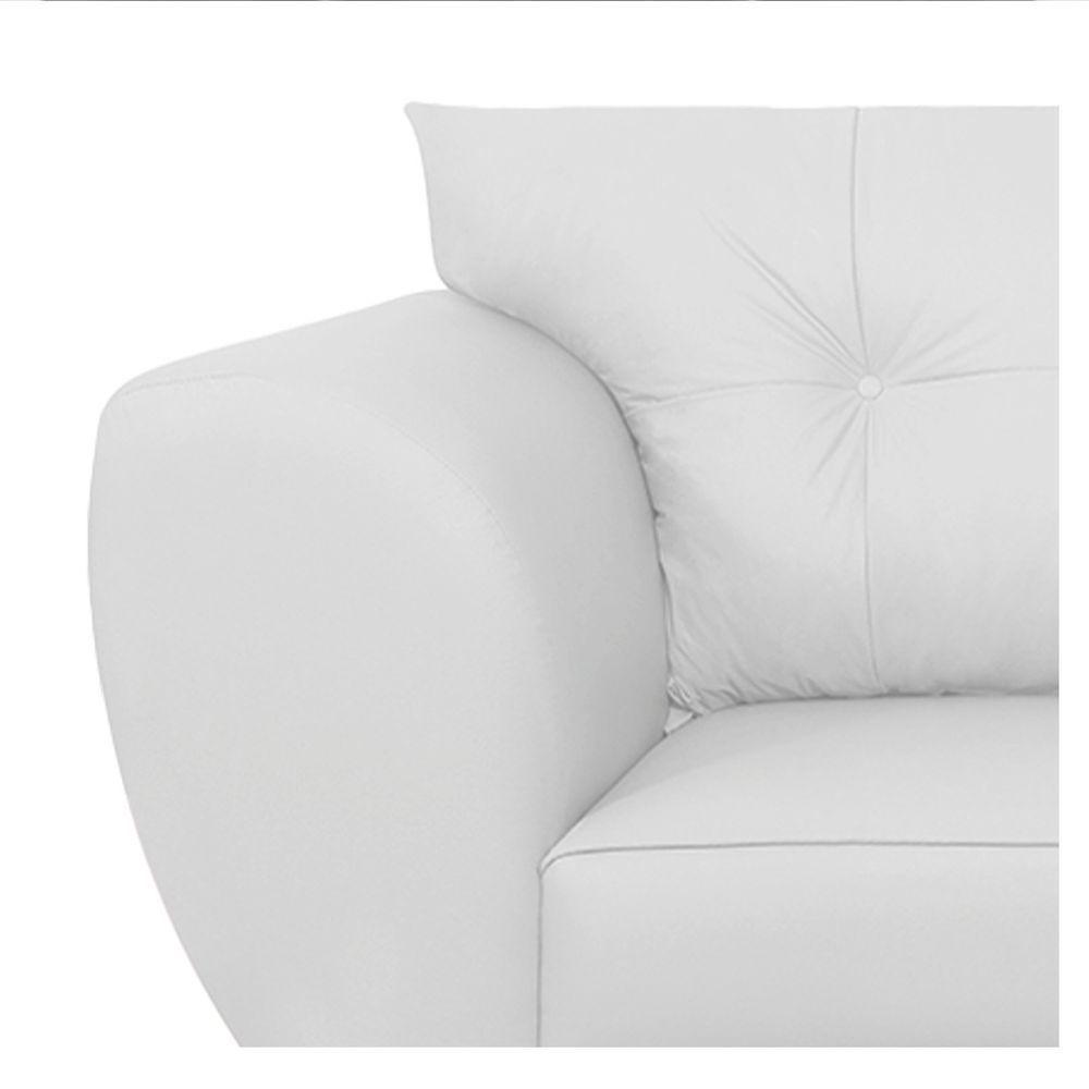 Sofá 2 Lugares Tulipa Suede - Amarena Móveis Branco - 3