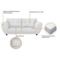 Sofá 2 Lugares Tulipa Suede - Amarena Móveis Branco - 2