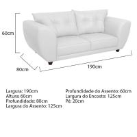 Sofá 2 Lugares Tulipa Suede - Amarena Móveis Branco - 5