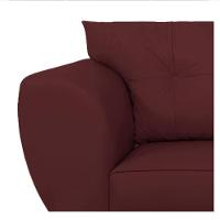 Sofá 2 Lugares Tulipa Suede - Amarena Móveis Bordô - 3