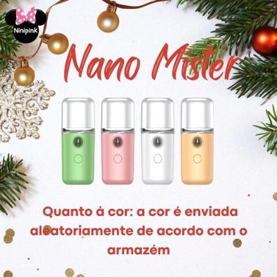 Nano Mister para Alongamento de Cílios 10251 com Névoa Ultrafina e Hidratação Amarelo Branco Rosa