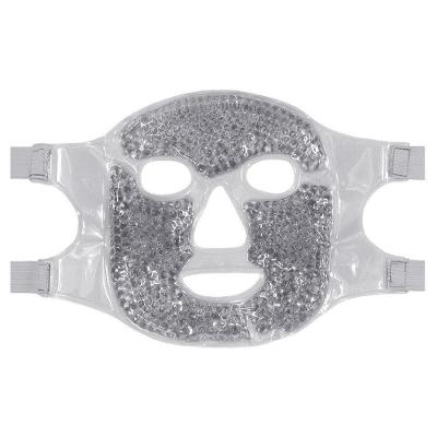 Máscara Facial Térmica Quente Fria Relaxante em Veludo e Gel Cinza OEM