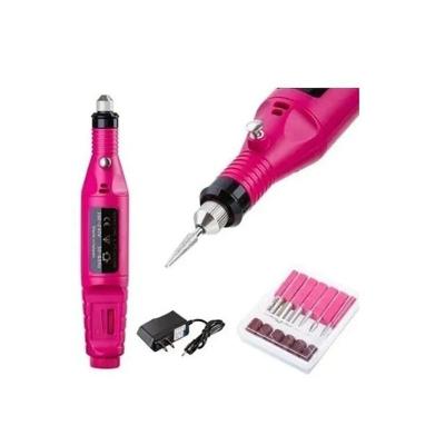 Lixadeira Elétrica para Unhas Motor Caneta Profissional Bivolt com Controle de Velocidade Rosa OEM