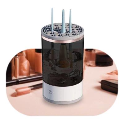 Limpador de Pincel de Maquiagem Elétrico HZ-001 Automático 3 em 1 Fumê OEM