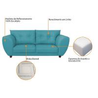 Sofá 2 Lugares Tulipa Suede - Amarena Móveis Azul Turquesa - 2