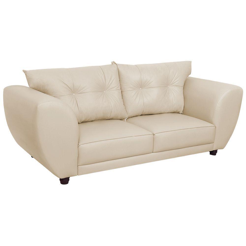 Sofá 2 Lugares Tulipa Suede - Amarena Móveis Bege - 6